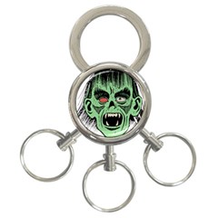 Zombie Face Vector Clipart 3-ring Key Chains by Nexatart