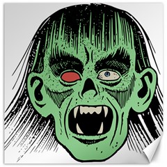 Zombie Face Vector Clipart Canvas 12  X 12   by Nexatart