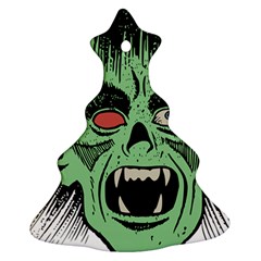 Zombie Face Vector Clipart Ornament (christmas Tree)  by Nexatart