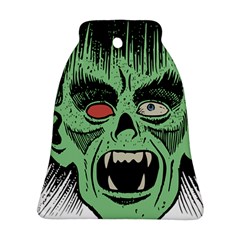 Zombie Face Vector Clipart Bell Ornament (two Sides) by Nexatart