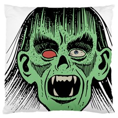 Zombie Face Vector Clipart Large Cushion Case (two Sides) by Nexatart