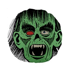 Zombie Face Vector Clipart Standard 15  Premium Round Cushions by Nexatart