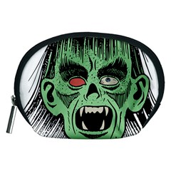 Zombie Face Vector Clipart Accessory Pouches (medium)  by Nexatart