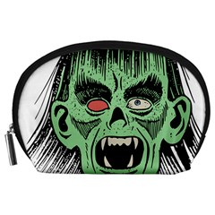 Zombie Face Vector Clipart Accessory Pouches (large)  by Nexatart