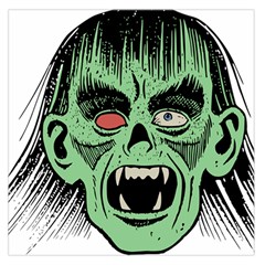 Zombie Face Vector Clipart Large Satin Scarf (square) by Nexatart