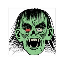 Zombie Face Vector Clipart Small Satin Scarf (square) by Nexatart