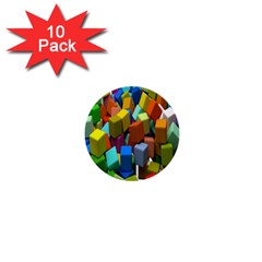 Cubes Assorted Random Toys 1  Mini Buttons (10 pack) 