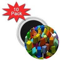 Cubes Assorted Random Toys 1.75  Magnets (10 pack) 