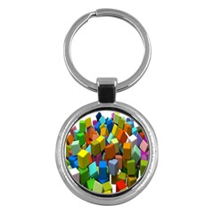 Cubes Assorted Random Toys Key Chains (round)  by Nexatart