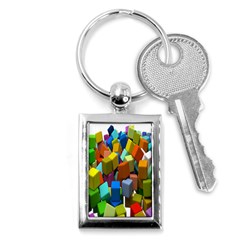 Cubes Assorted Random Toys Key Chains (Rectangle) 