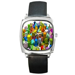 Cubes Assorted Random Toys Square Metal Watch