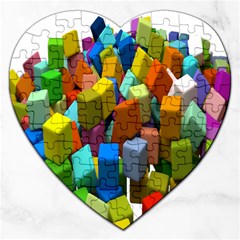 Cubes Assorted Random Toys Jigsaw Puzzle (heart) by Nexatart