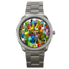 Cubes Assorted Random Toys Sport Metal Watch by Nexatart