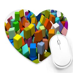 Cubes Assorted Random Toys Heart Mousepads