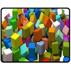 Cubes Assorted Random Toys Fleece Blanket (Medium) 