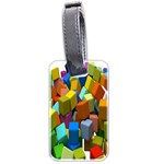 Cubes Assorted Random Toys Luggage Tags (Two Sides) Back