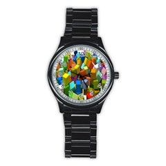 Cubes Assorted Random Toys Stainless Steel Round Watch