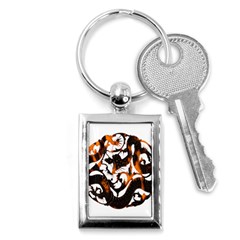 Ornament Dragons Chinese Art Key Chains (rectangle) 