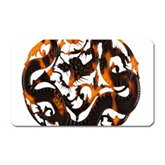 Ornament Dragons Chinese Art Magnet (rectangular) by Nexatart