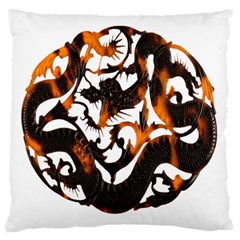 Ornament Dragons Chinese Art Large Cushion Case (one Side)