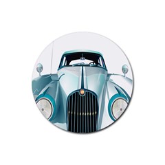 Oldtimer Car Vintage Automobile Rubber Round Coaster (4 Pack)  by Nexatart