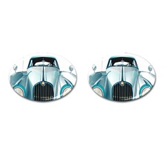 Oldtimer Car Vintage Automobile Cufflinks (oval) by Nexatart