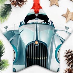 Oldtimer Car Vintage Automobile Star Ornament (two Sides) by Nexatart