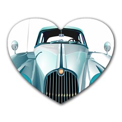 Oldtimer Car Vintage Automobile Heart Mousepads by Nexatart