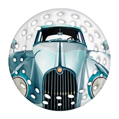 Oldtimer Car Vintage Automobile Round Filigree Ornament (two Sides) by Nexatart