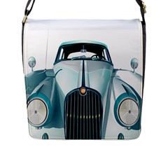 Oldtimer Car Vintage Automobile Flap Messenger Bag (l) 