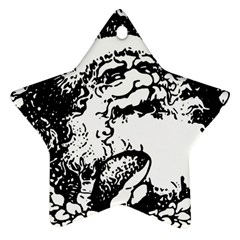 Santa Claus Christmas Holly Star Ornament (two Sides) by Nexatart