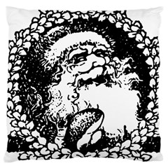 Santa Claus Christmas Holly Large Flano Cushion Case (one Side) by Nexatart