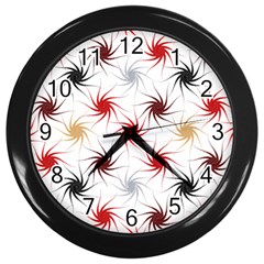 Pearly Pattern Wall Clocks (black) by Nexatart