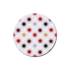 Pearly Pattern Rubber Round Coaster (4 Pack) 