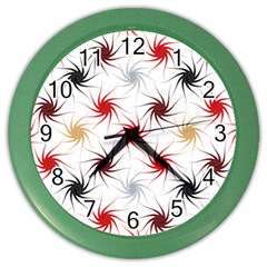 Pearly Pattern Color Wall Clocks by Nexatart