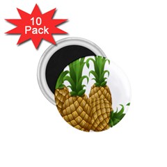 Pineapples Tropical Fruits Foods 1 75  Magnets (10 Pack) 