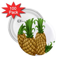 Pineapples Tropical Fruits Foods 2 25  Buttons (100 Pack)  by Nexatart