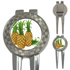 Pineapples Tropical Fruits Foods 3-in-1 Golf Divots by Nexatart