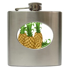 Pineapples Tropical Fruits Foods Hip Flask (6 Oz) by Nexatart