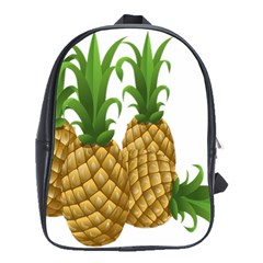 Pineapples Tropical Fruits Foods School Bags(large)  by Nexatart