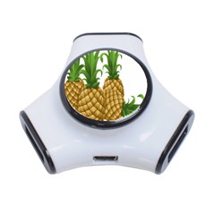 Pineapples Tropical Fruits Foods 3-port Usb Hub