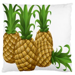 Pineapples Tropical Fruits Foods Large Cushion Case (one Side) by Nexatart