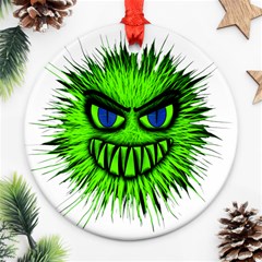 Monster Green Evil Common Ornament (round)