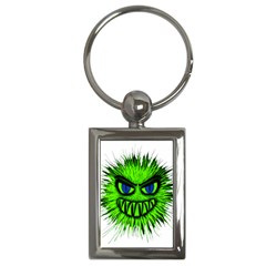 Monster Green Evil Common Key Chains (rectangle)  by Nexatart