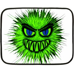 Monster Green Evil Common Double Sided Fleece Blanket (mini)  by Nexatart