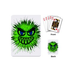 Monster Green Evil Common Playing Cards (mini)  by Nexatart