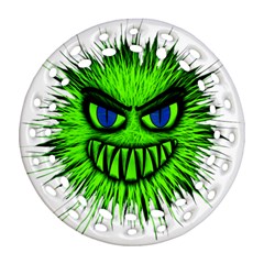 Monster Green Evil Common Ornament (round Filigree)