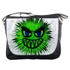 Monster Green Evil Common Messenger Bags by Nexatart