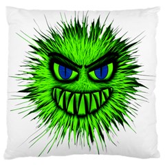 Monster Green Evil Common Large Cushion Case (one Side) by Nexatart