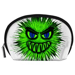 Monster Green Evil Common Accessory Pouches (large)  by Nexatart